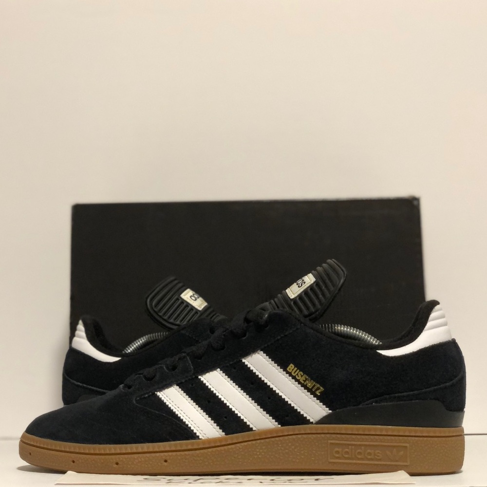 Adidas Busenitz “Core Black/Footwear White/Gold Metallic”